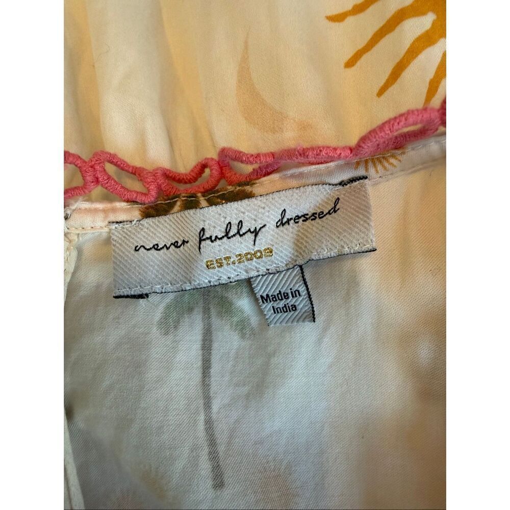 Never Fully Dressed Running Wild Midi Dress in Cotton White Size L - Picture 10 of 12